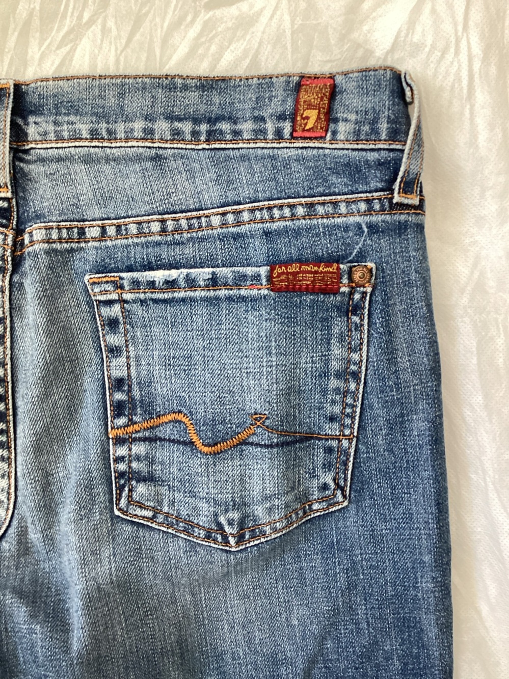 7 For All Mankind Blue Bootcut Western Light Blue Women's Jeans size 30